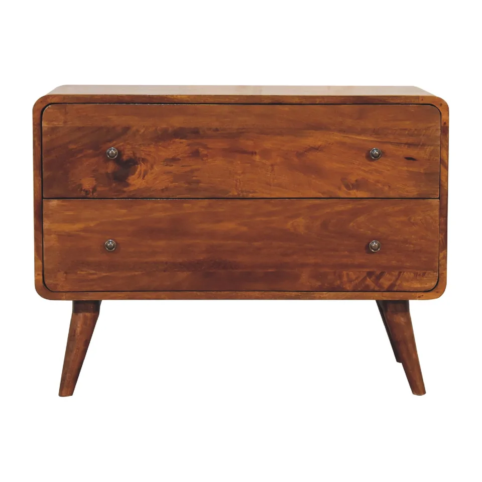 Cassettiera in finitura castagna · L 80 × P 35 × H 58 cm