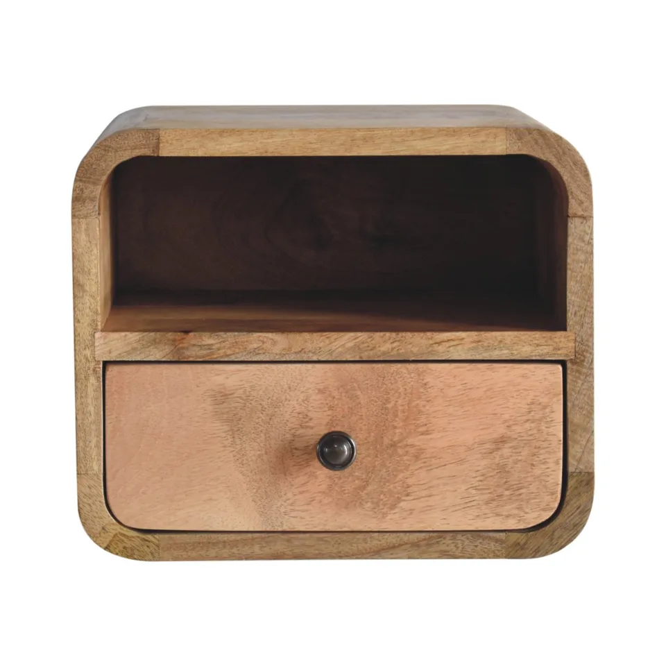 Comodino in finitura rovere · L 30 × P 25 × H 25 cm · Modello IN3902