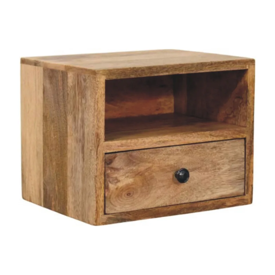 Comodino in finitura rovere · L 30 × P 25 × H 24 cm
