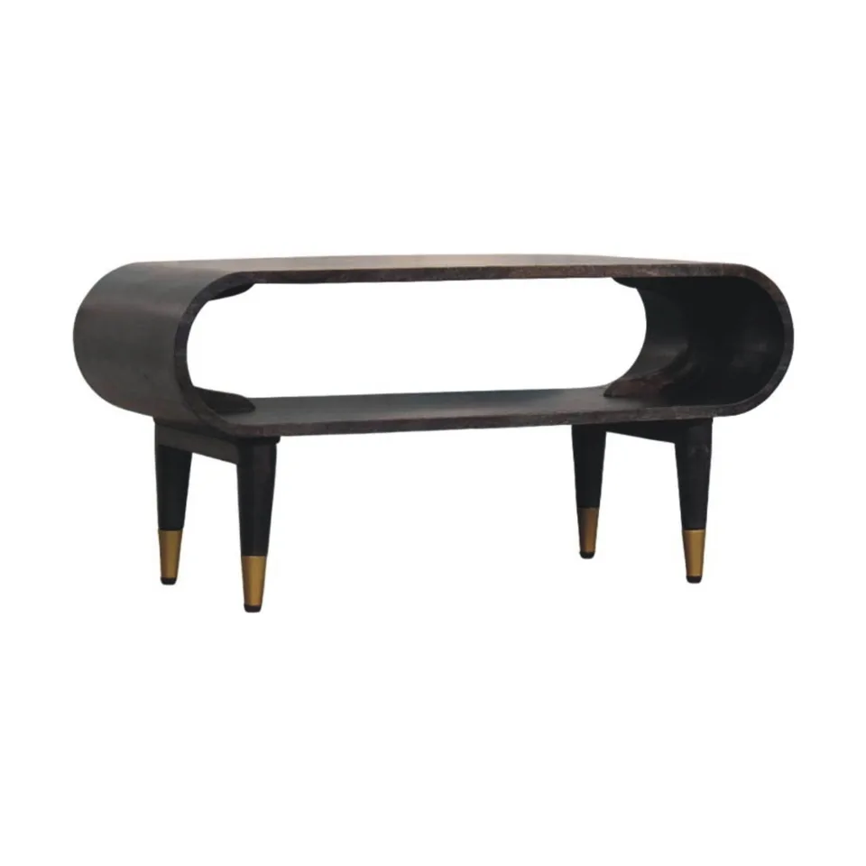 Mobile TV con dettagli dorati · L 90 × P 35 × H 42 cm