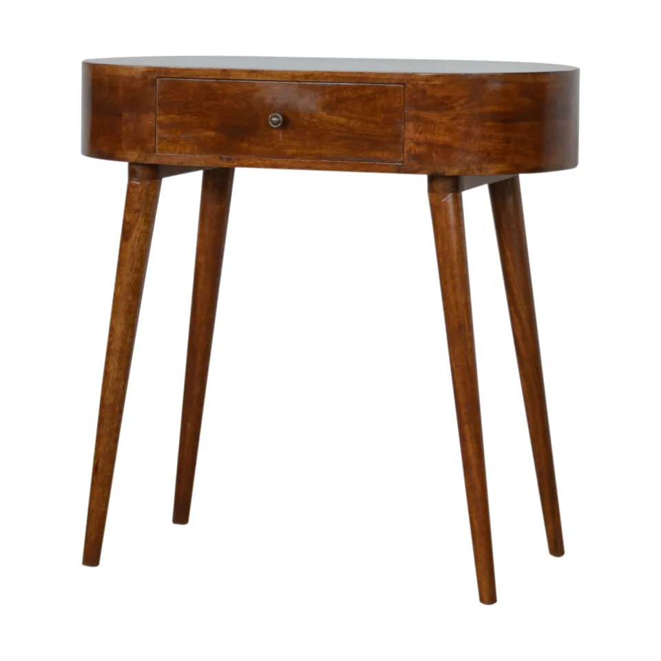 Consolle in finitura castagna · L 80 × P 40 × H 78 cm